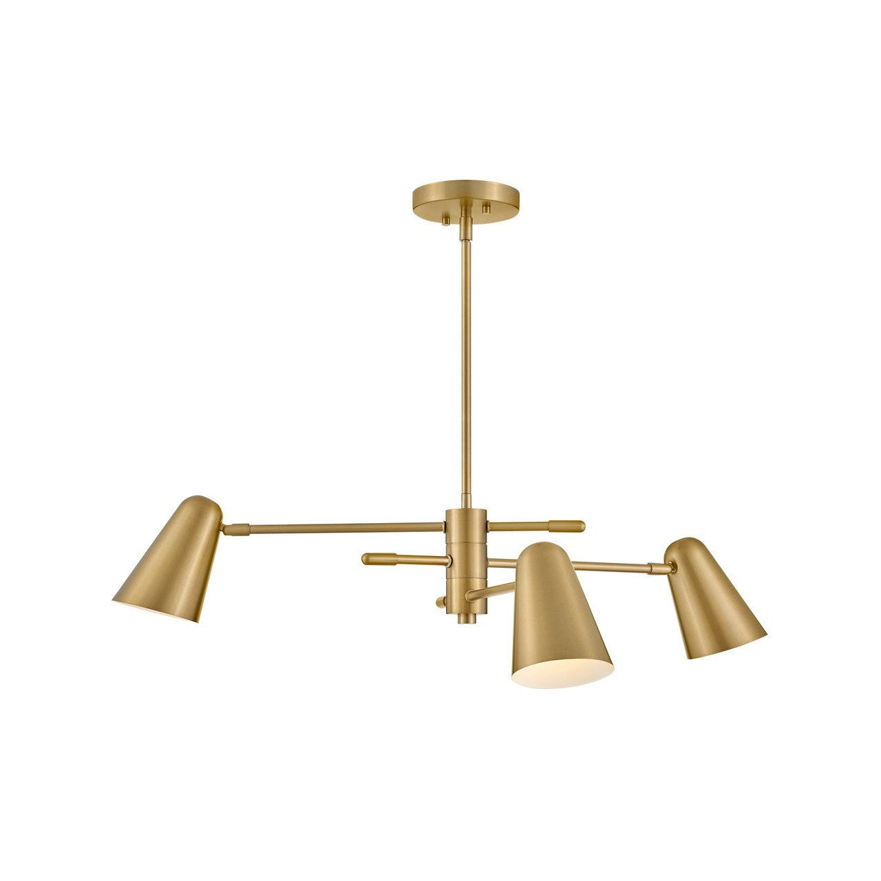 LARK Madi 1-Light Lacquered Brass Cone Pendant Light 83707LCB